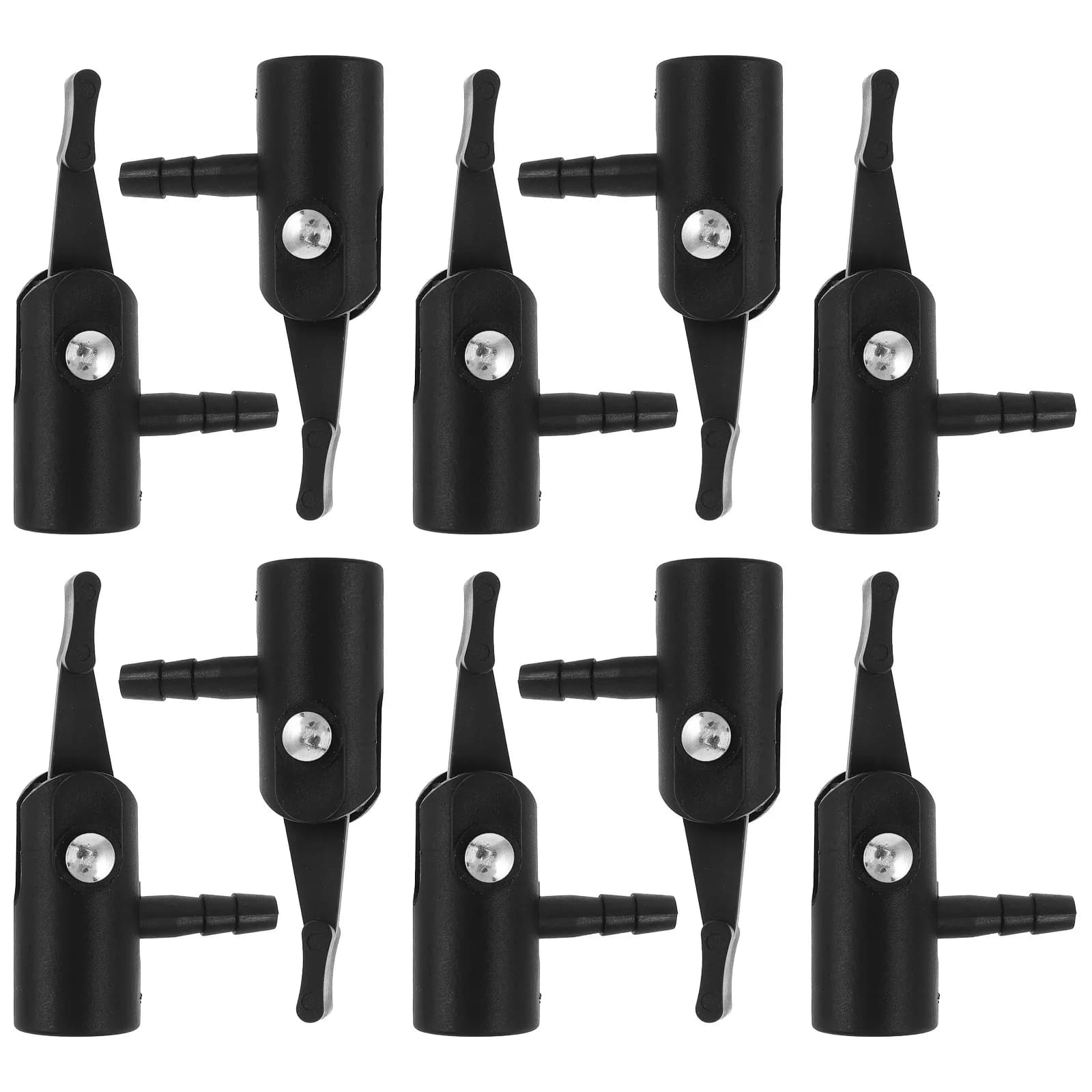 10 Pezzi Adattatori a Clip in Plastica per Gonfiaggio Pneumatici con Blocco di Sicurezza, Kit Accessori per Compressore d'Aria, Bicicletta e Auto