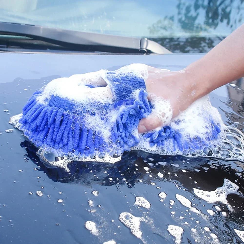 Spugna per Pulizia Auto, Spazzola per Lavaggio, Strumento di Pulizia in Microfibra, Lucidatura Senza Graffi per Auto e Pavimenti