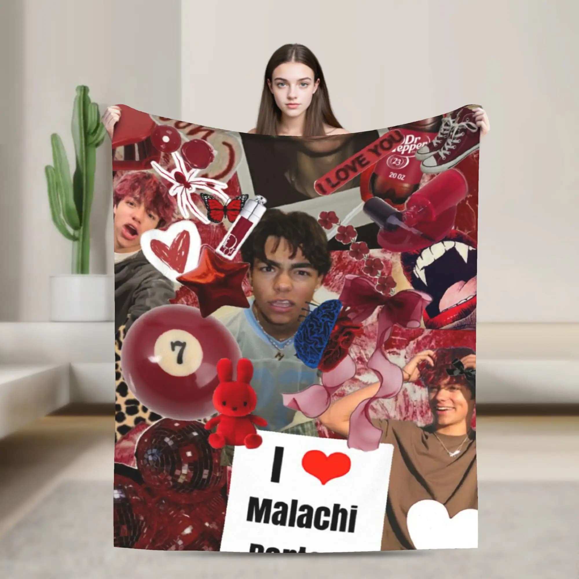 Malachi Barton Actor Tour Blanket Warm Soft Pattern Plush Throw Blanket For Bedroom Picnic Flannel Bedspread Bed Cover
