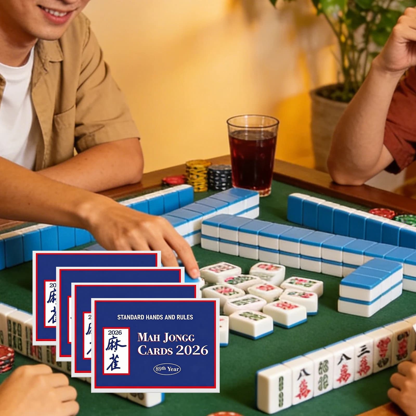 Carta delle Regole del Gioco Mahjong, Guida Pratica Portatile in Carta per il Gioco del Mahjong, Accessorio Tascabile di Riferimento Rapido