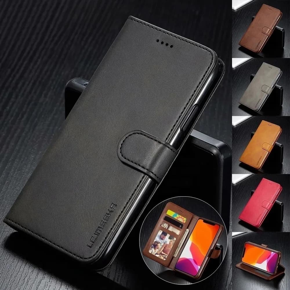 Custodia a portafoglio in pelle per iPhone 15 14 13 12 Pro Max Mini 11 XS XR X SE 2020 8 7 6 6s Plus 5S 5 Slot per schede Coque con Flip Cover di lusso