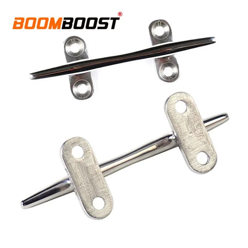 2 pezzi argento per barca Yacht Marine Dock Deck corda bitta Hardware linea 4.9 pollici acciaio inossidabile 316 chiusura a scatto