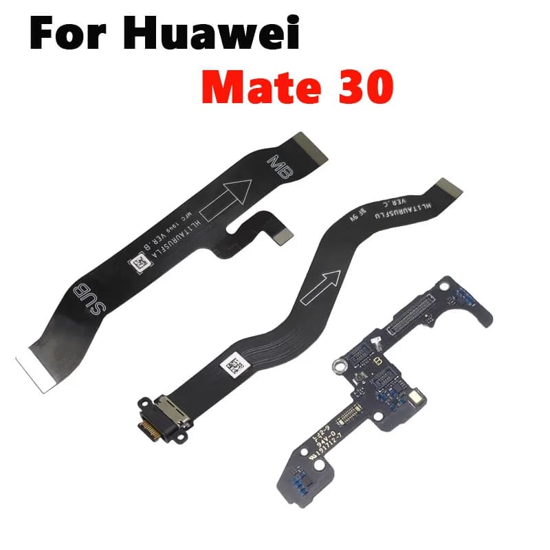 1PCS Nuovo Microfono Scheda Dock Cavo Della Flessione di Ricarica USB Per Huawei Mate 30 Scheda Principale Cavo Della Flessione Del Telefono Mobile Parti di Ricambio