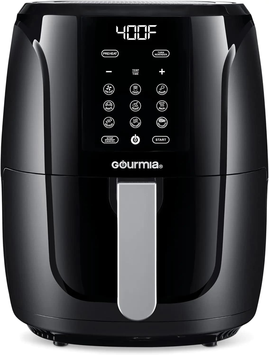 Digital Display Air Fryer Oven, 5 Quart Large Capacity, 1500W Multifunction Cooker with 12 One-Touch Presets, XL Air Fryer Baske