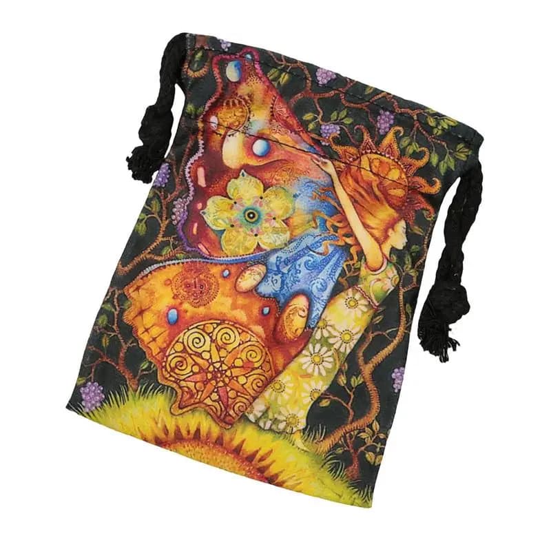 Borse e buste per tarocchi Borsa per carte dei tarocchi con coulisse Borsa per carte dei tarocchi con stampa digitale Borsa per tarocchi multifunzione per carte