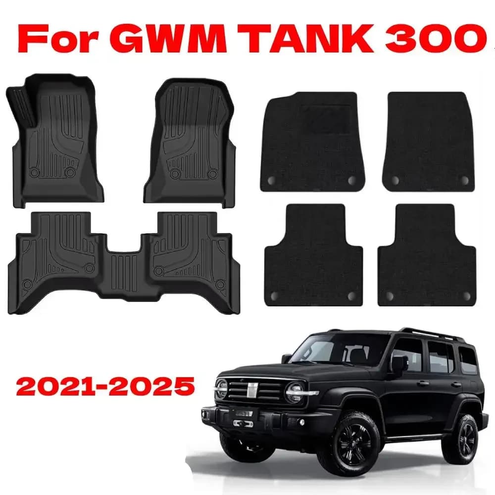 For the 2025 WEY Tank 300 TPE Carpets for all seasons Tank Mats 300 2021-2025 Custom Car Mat Cover