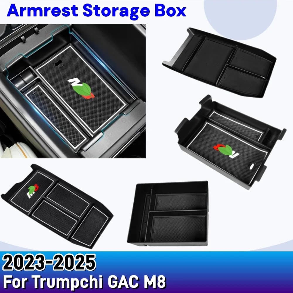 Organizzatore per Console Centrale per Trumpchi GAC M8 2023-2025, Scatola Portaoggetti per Bracciolo Interno, Accessori Auto per Upgrade e Styling
