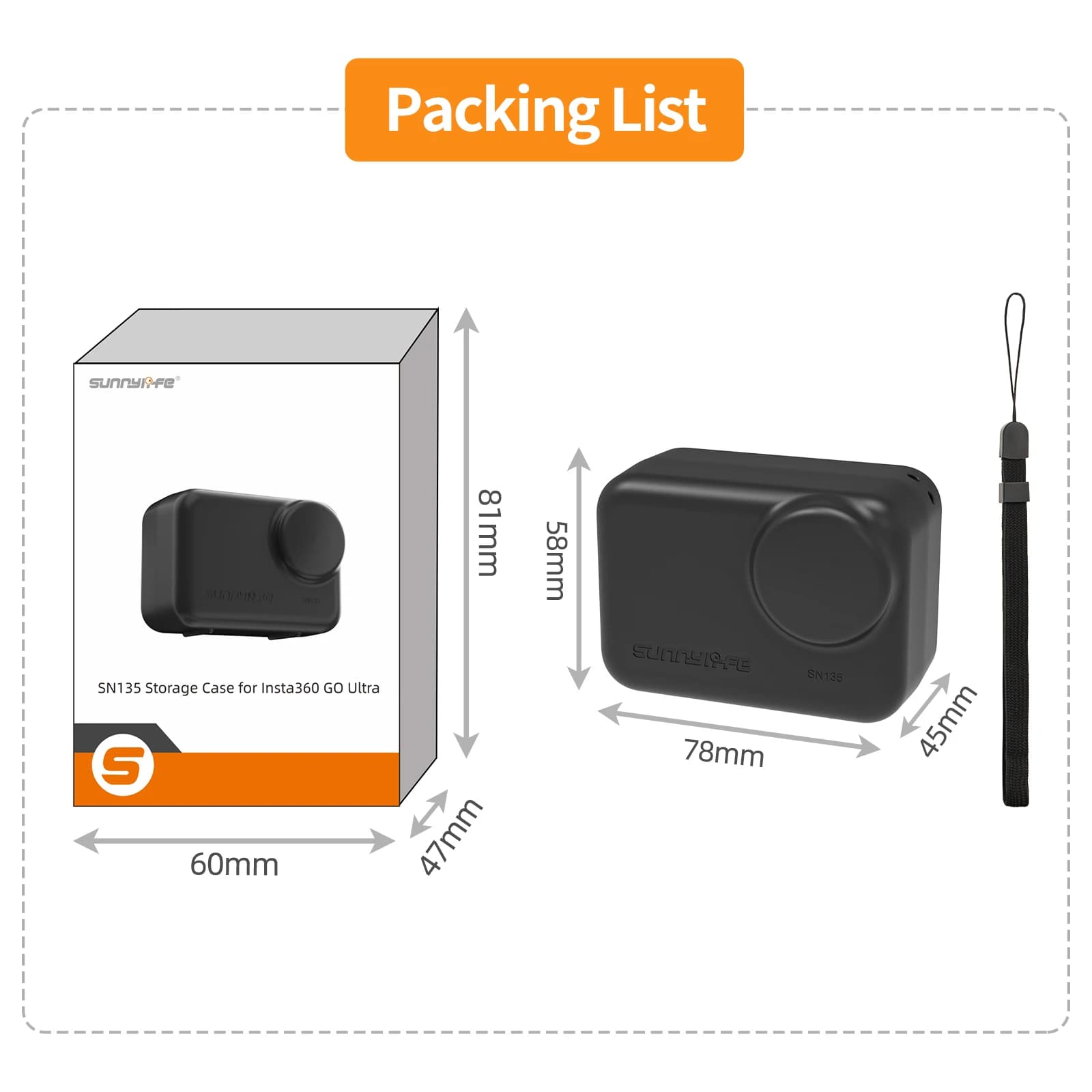 Protective Housing Anti-shocket and Anti-duit for Insta360 GO Ultra Mini Action Camera, Portable Accessories
