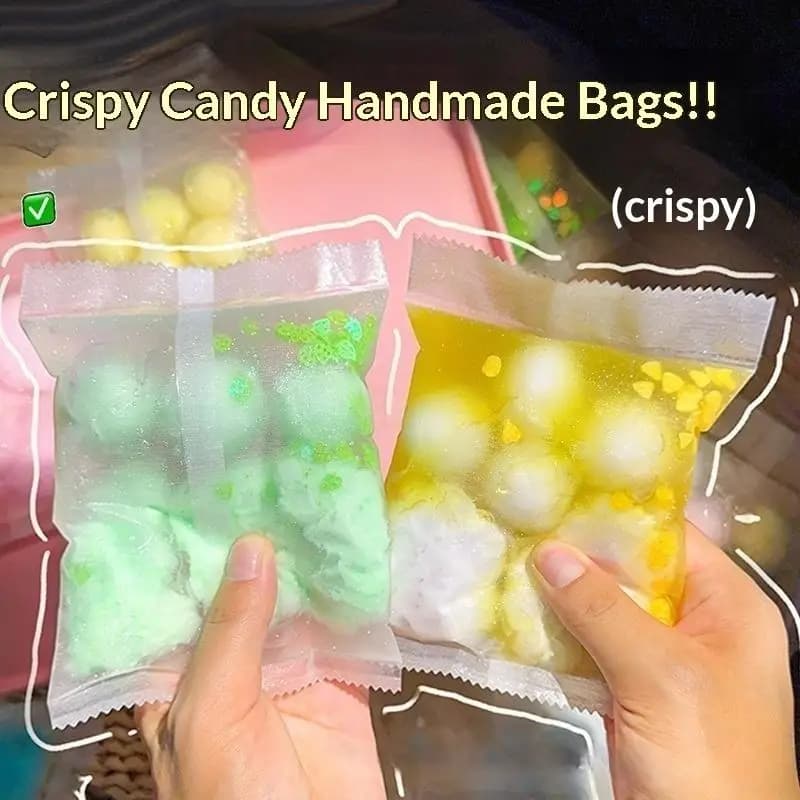 Candy Crispy Wax Squeeze Fidget Toy Make Crunch Sound Soft Bag Stress Relief Relax Gift For Kids Adults Daily Play Toy