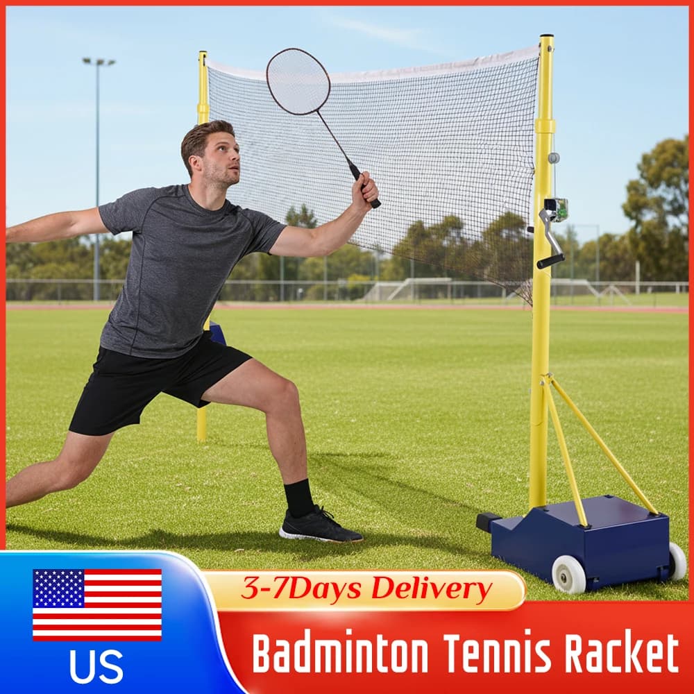 Supporto per Rete da Badminton Regolabile in Altezza, Multisport per Badminton, Pallavolo e Tennis, per Attività Sportive all'Aperto in Giardino e Parco