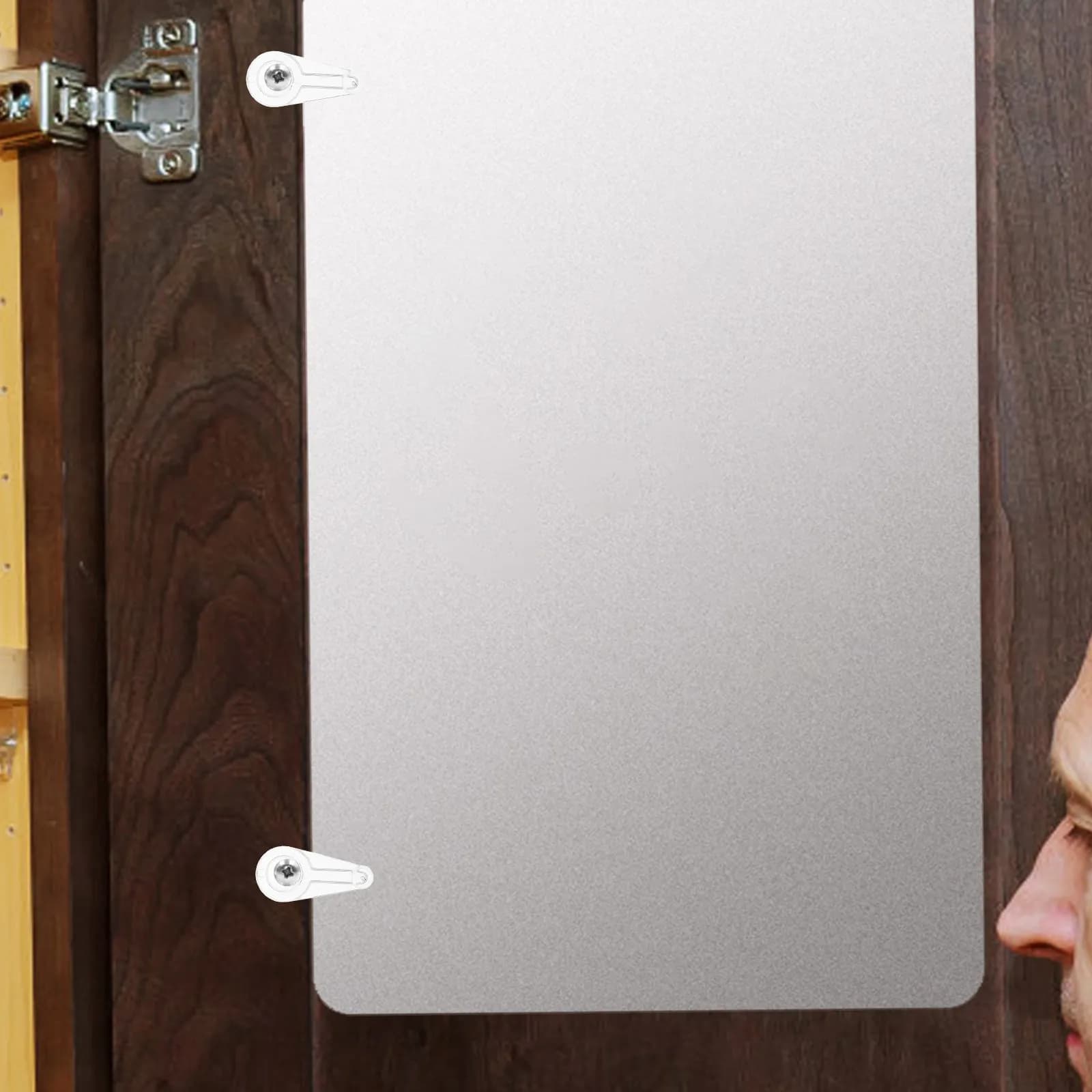 Set di 50 clip trasparenti per vetro per ante di armadi, pannelli a specchio, box doccia, supporti per vetro di guardaroba, bagno interno