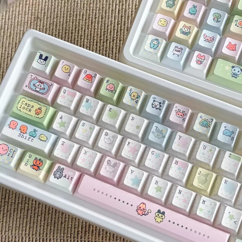 Set di Tasti per Tastiera a Tema Anime, Keycaps PBT Personalizzati, Profilo MOA Cherry, Accessori per Tastiera Meccanica, Regali