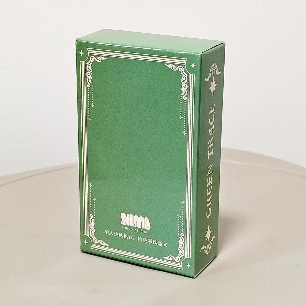Tarocchi Green Trace da 10,3 * 6 cm - Mazzo azionato dalla storia, divinazione mistica, guida spirituale 78 carte dei tarocchi basate su RWS