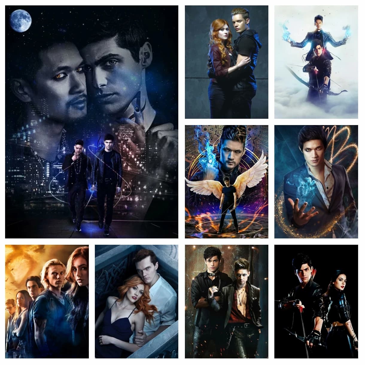 Trapano completo diamante ricamo pittura serie TV mostra Shadowhunters Poster punto croce immagini mosaico cristallo artigianato decorazioni per la casa