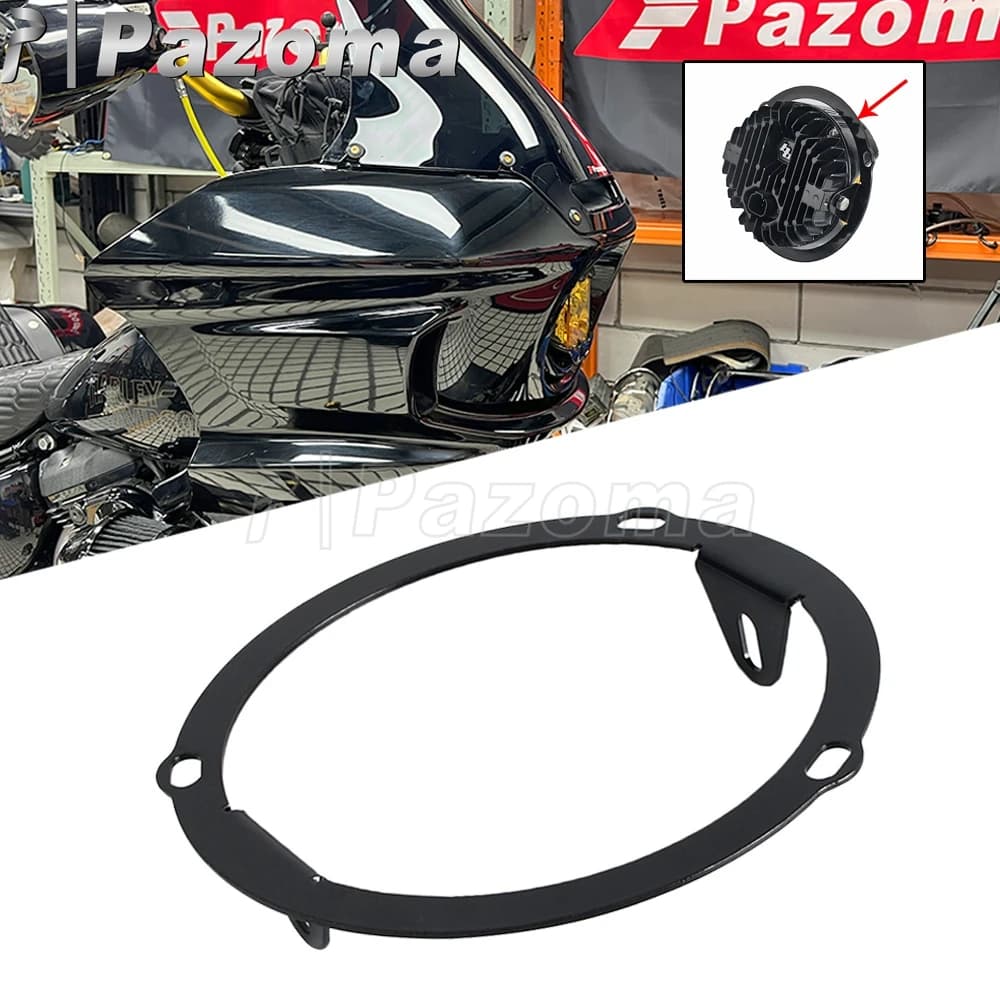 LP4 Staffa Faro Del Motociclo Testa Luce Anello di Supporto In Acciaio Per Harley M8 Softail Low Rider ST FXLRST FXRST 117 2022 2023 2024