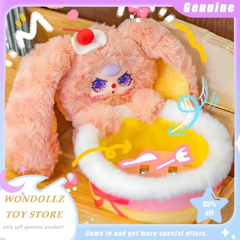 Genuino bambino tre cestini portaoggetti serie scatola cieca kawaii vinile peluche bambola decorazione del desktop ornamento giocattolo alla moda ragazze regalo per bambini