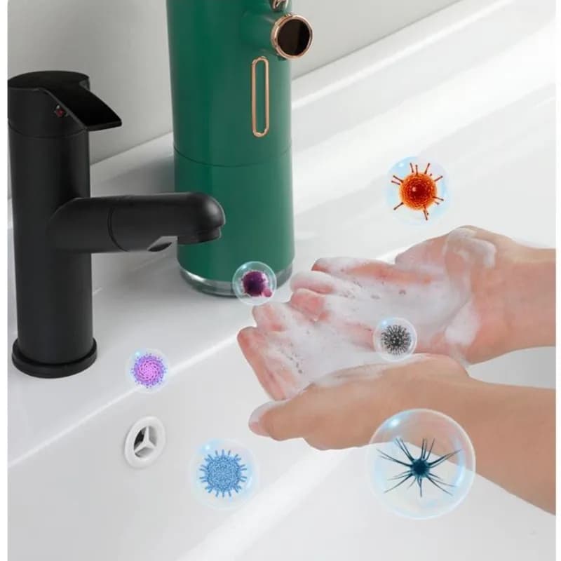 Dispenser di sapone liquido touchless con cactus carino cartone animato Sensore intelligente Pompa dispenser automatico di sapone a mani libere per la cucina del bagno