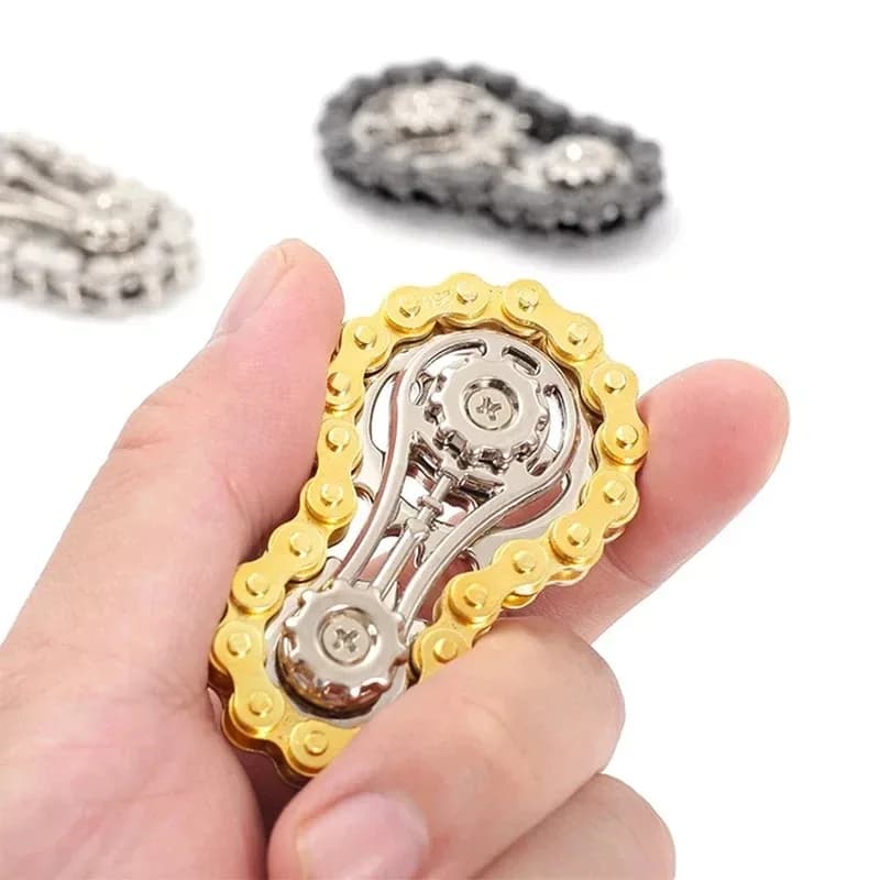 Fidget Spinner Meccanico EDC con Ingranaggi e Volano, Antistress, Giocattolo da Scrivania per Adulti
