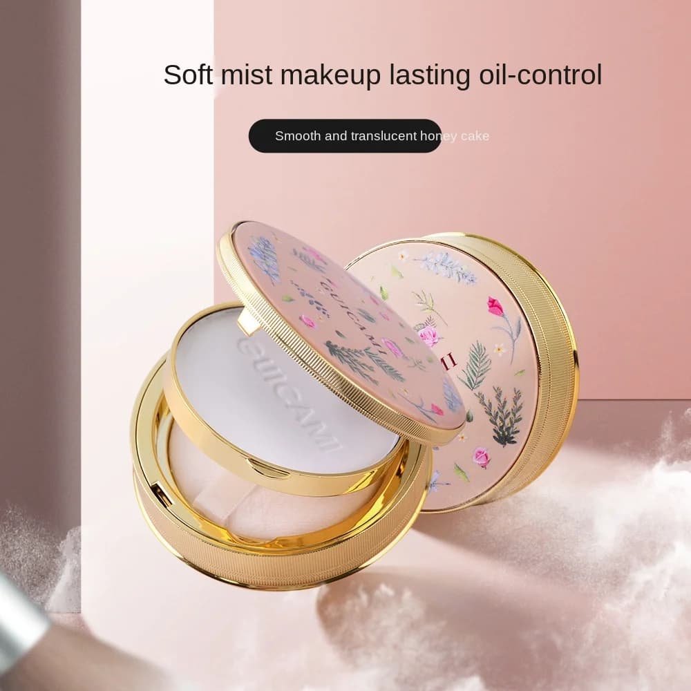 Full natural cover 2 layers dust for face loose long life waterproof foundation cosmetic makeup poudre libre