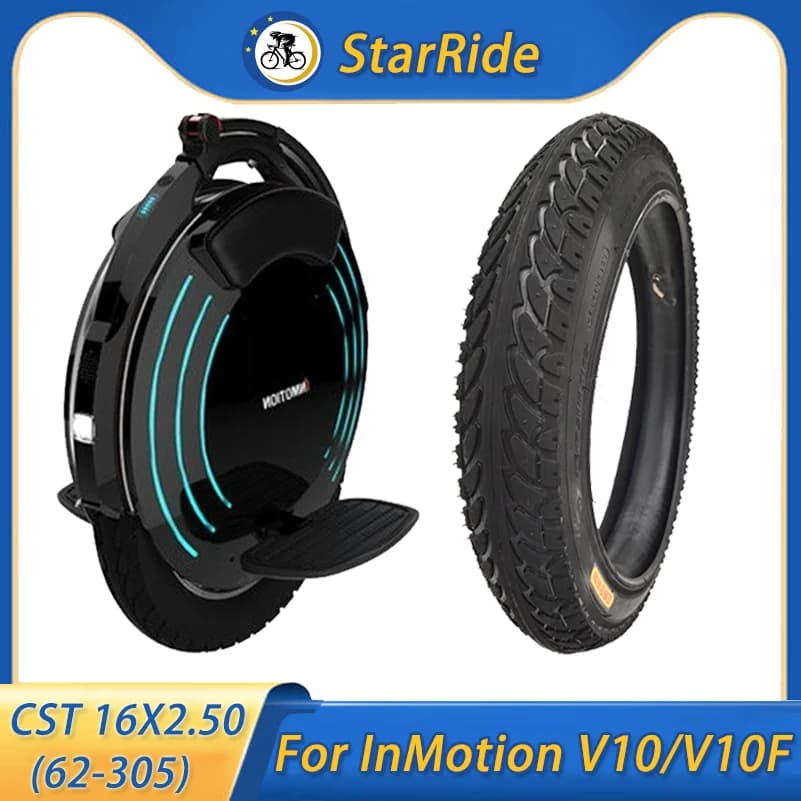 Per Inmotion V10 V10F Gomma Pneumatico Originale 16 Pollici 16x2.50 Monociclo Bici Pieghevole Bicicletta Scooter Elettrico Parti e Accessori
