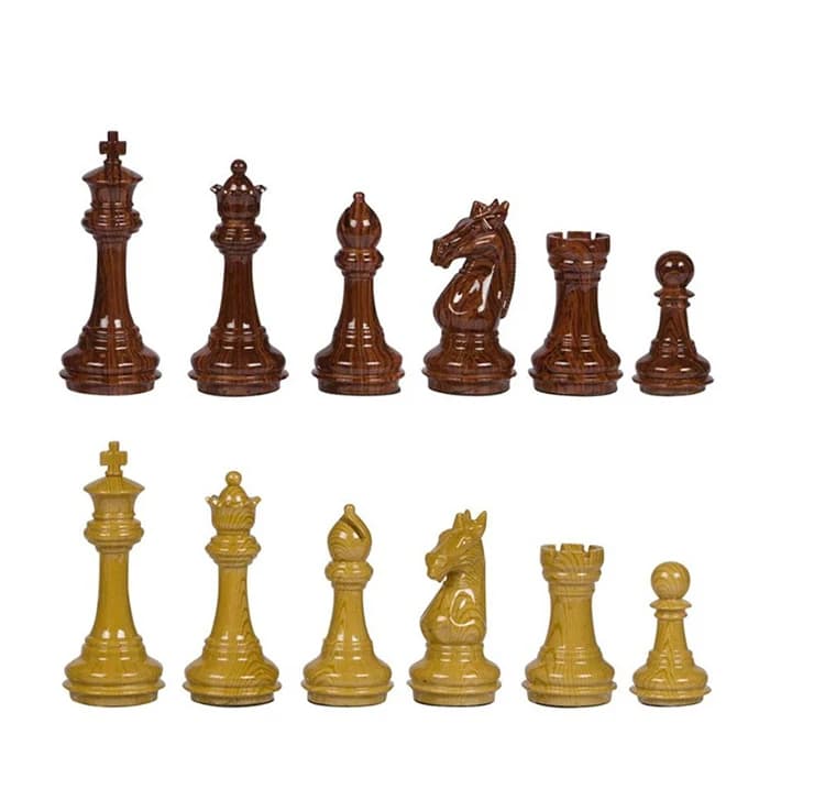 High-quality wholesale wooden chess set with king pawn knight dragon pieces and large tournament or children's storage box