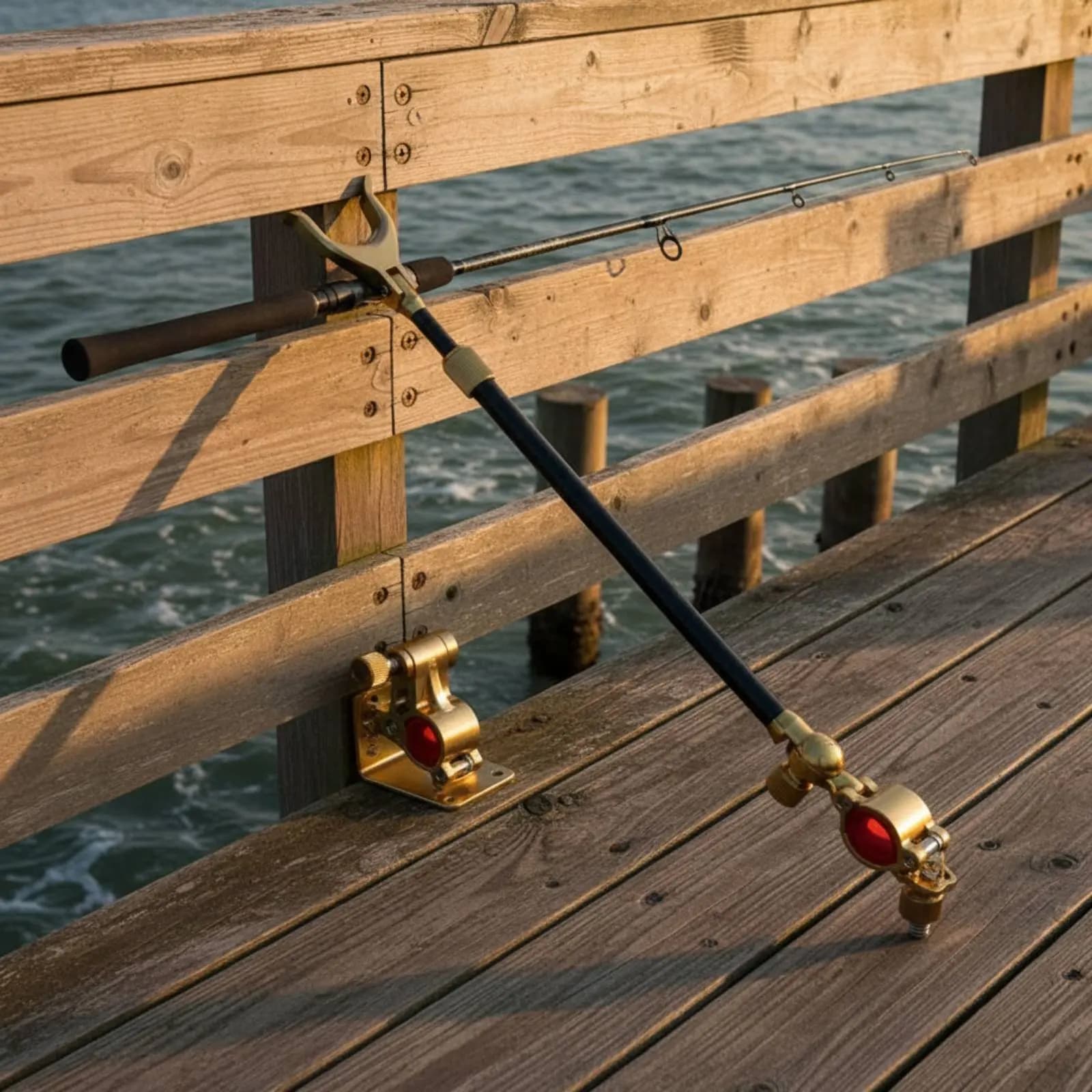 Supporto per Canna da Pesca Antiscivolo in Lega di Alluminio, Supporto Telescopico per Canna da Pesca, Portatile e Leggero, Facile da Montare