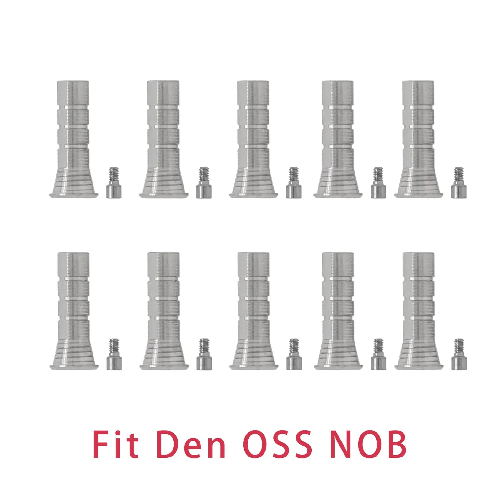 10 pz. per Nobel Biocare, Dentium, Osstem, Straumann, ITI, Adin System - Cilindro Temporaneo in Titanio Ti MU Sleeve Multi-unit Abutment
