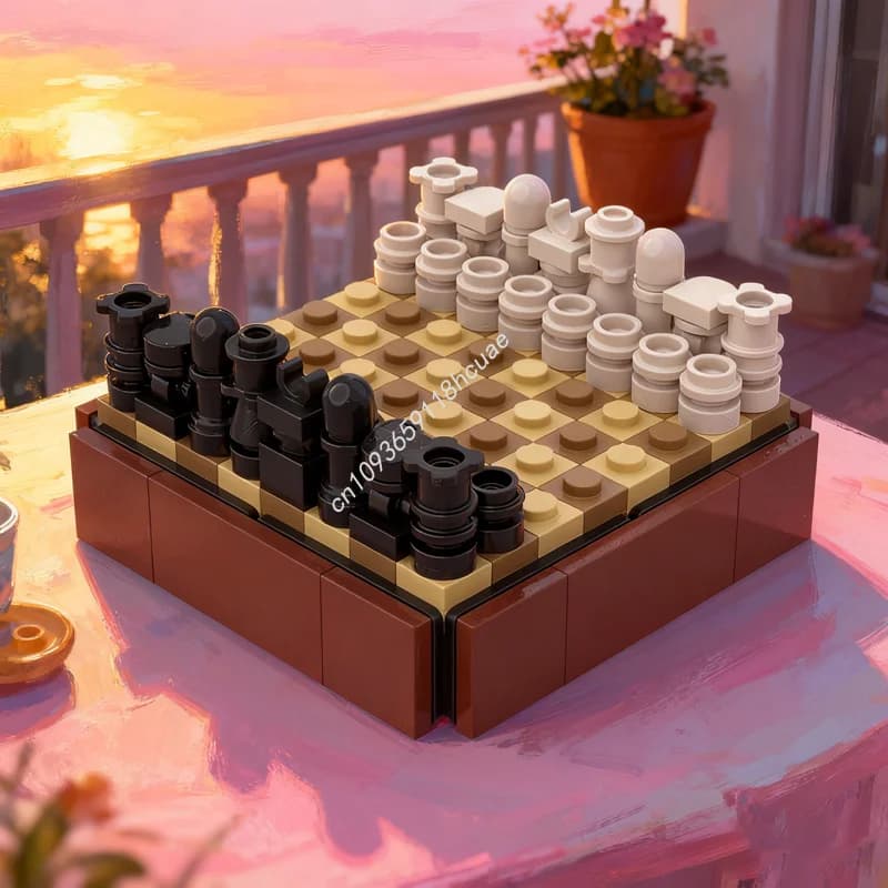 197pcs MOC Nano Chess Set Ideas CUUSOO Model Building Blocks Construction DIY Toys Creative Festival Gifts Education Idea