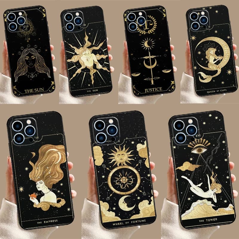 Custodia per Realme 15 Pro 10 11 12 13 14 Pro Plus GT6 GT7 C51 C53 C55 C61 C63 C65 C67 C71 C75 con Carte Astrologiche e Tarocchi