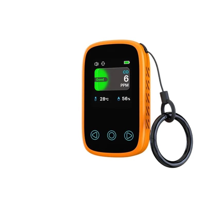 Mini Carbon Monoxide Detector Portable Air Quality Monitor with Touch Screen Temperature Humidity Detection