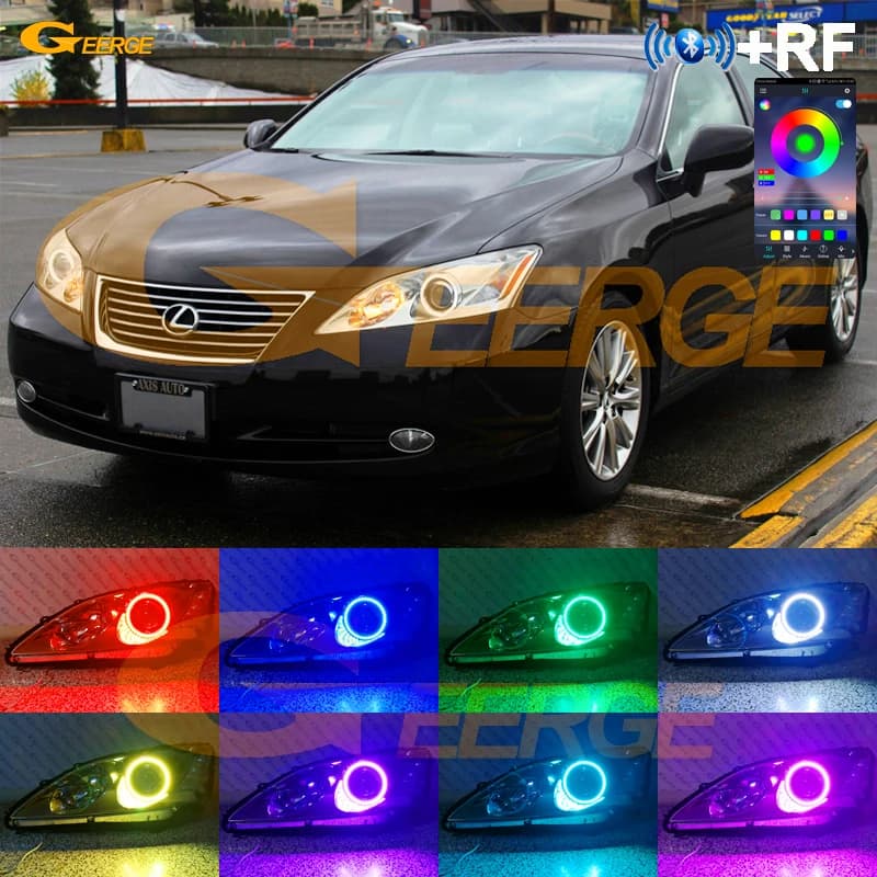 Kit Anelli Luminosi LED RGB Multicolore Ultra Luminosi con Bluetooth e APP per Lexus ES 350 ES350 2007 2008 2009