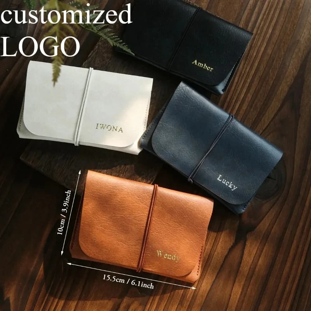 Women Wallets Purses PU Leather Money Bag Custom Name Vintage Passport Holder Gold Name Leather Passport Cover Engraving Wallets