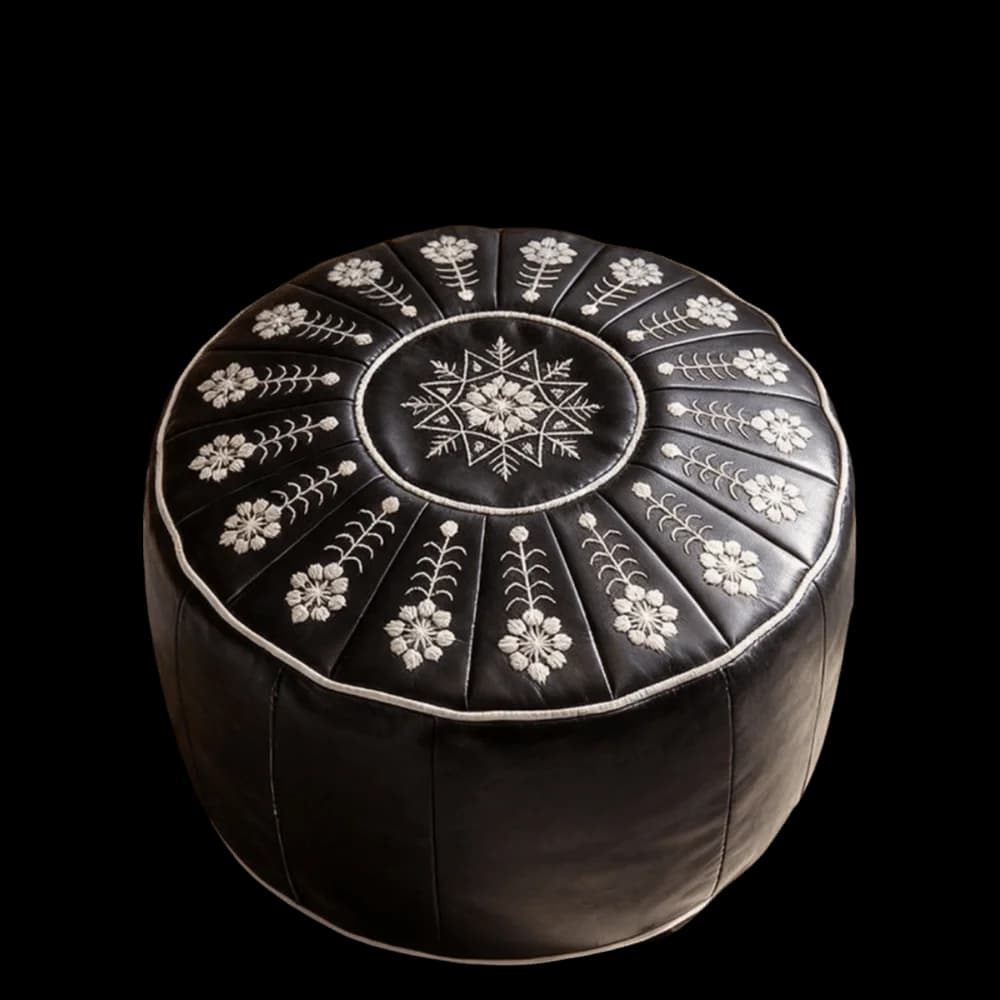 Round Seat Cushion Cover Large Capacity Waterproof Sofa Stool Cover Unstuffed Embroidery Pumpkin Pouf Cover Meditation Use