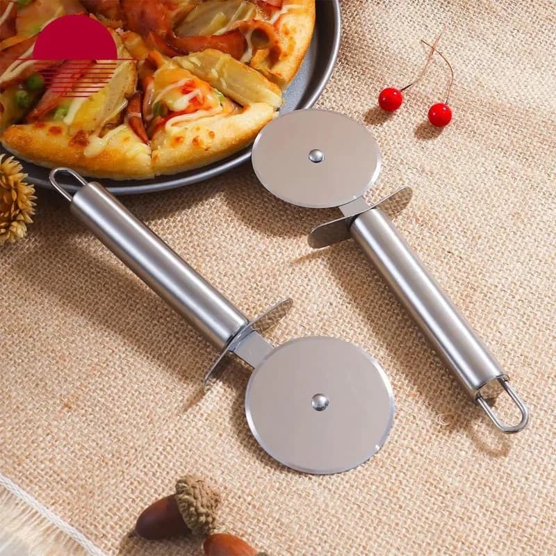Pizza Cutter Stainless Steel Knife Cake Bread Pies Round Knife Pastry Pasta Dough Kitchen Baking Tools