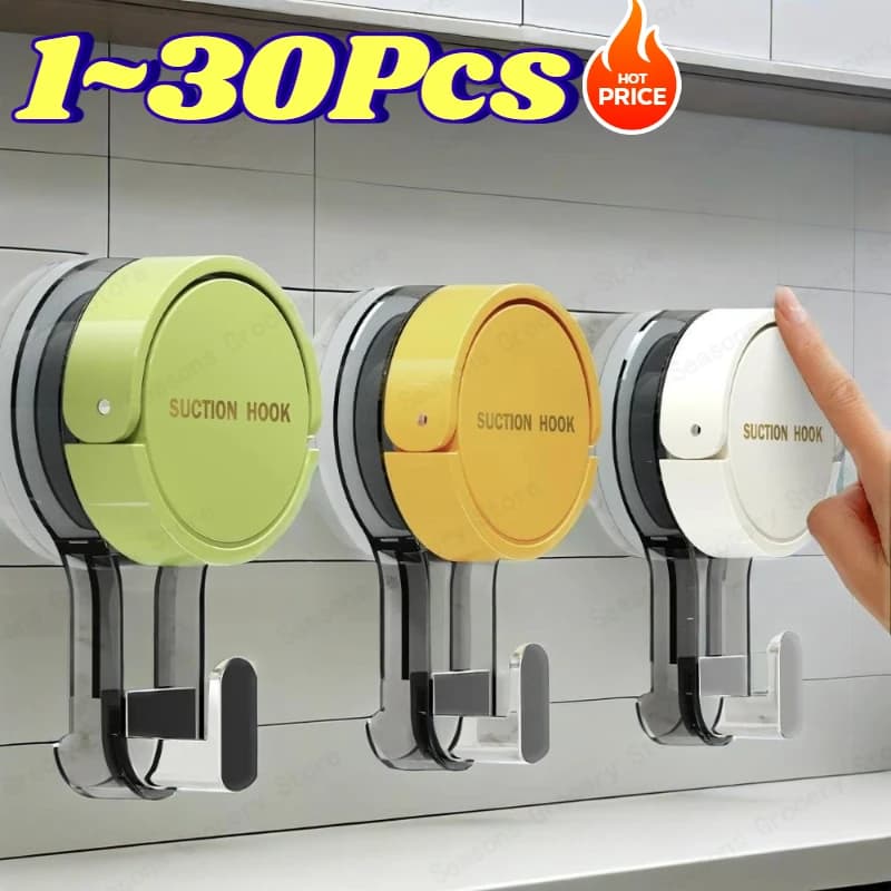 1-30PCS Riutilizzabili Forte Ventosa A Vuoto Ganci Impermeabile Portasciugamani Bagno Appendiabiti Gancio Accessorio Gancio di Aspirazione A Parete