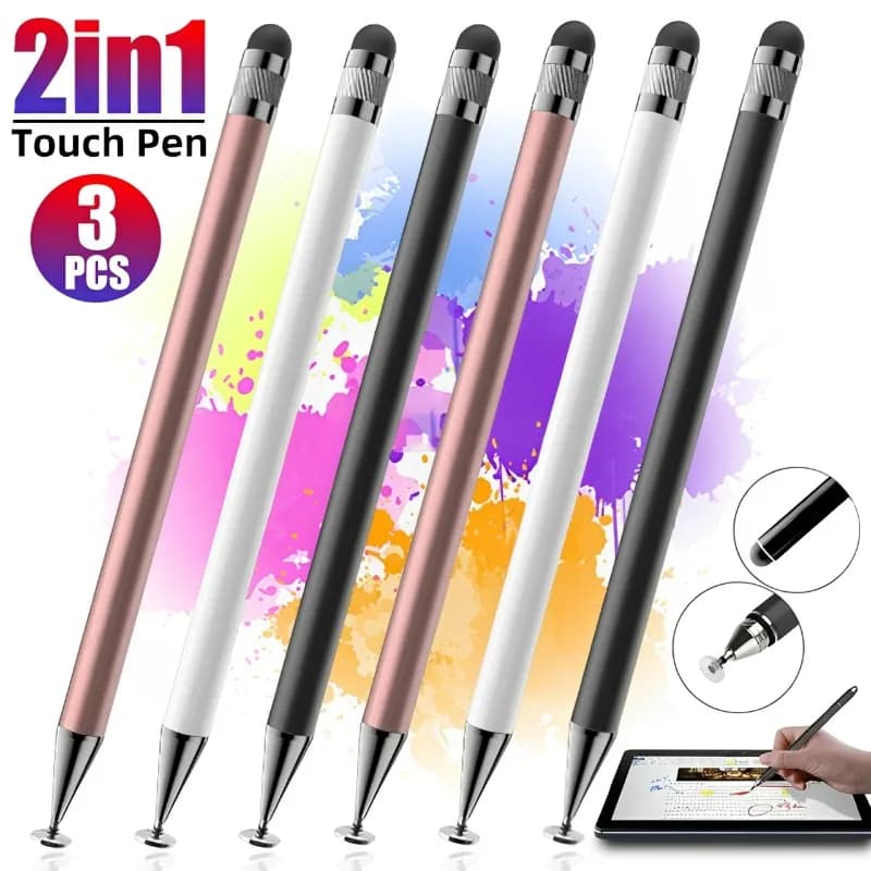 3-1PCS Penne stilo universali 2in1 Touth Pen per IOS Android Disegno Matita capacitiva Smart Tablet Telefoni Penne stilo universali