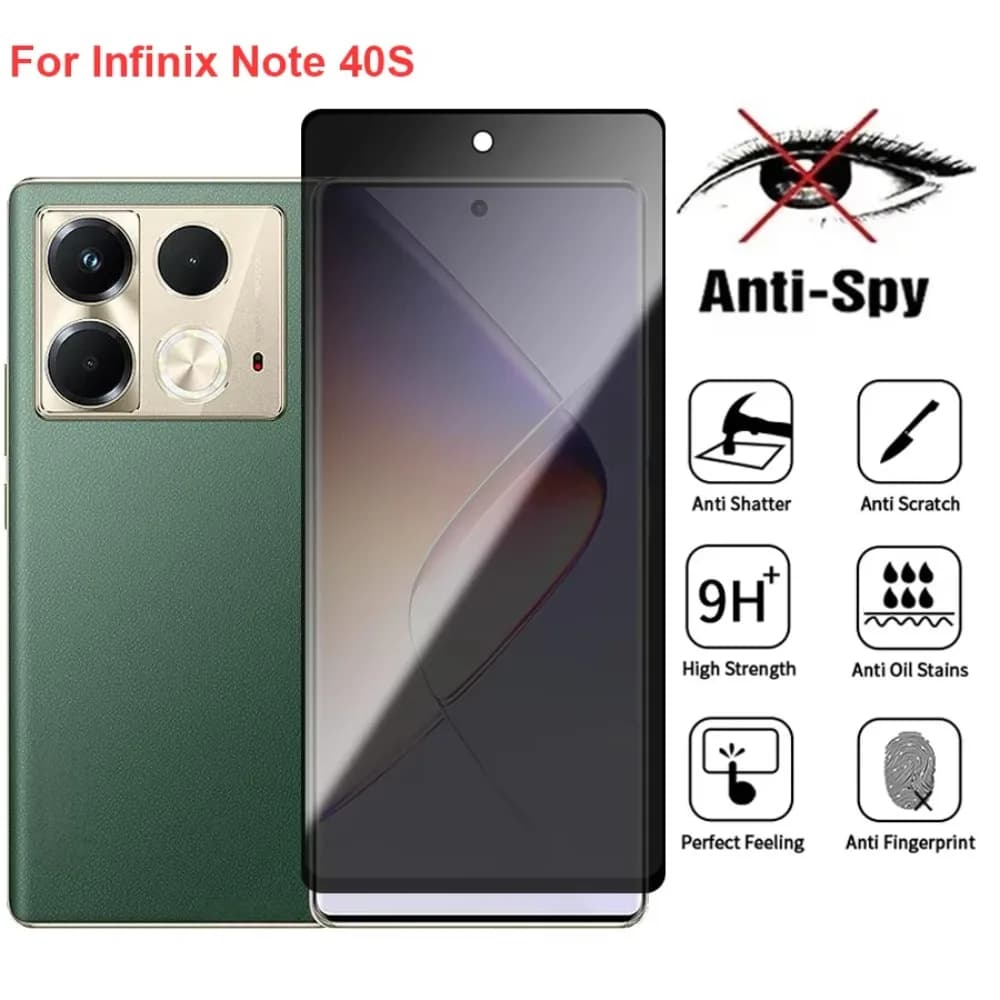 For Infinix Note 40s X6850B Anti Spy Privacy Tempered Glass Screen Protector Compatible For Infinix Note40S Phone Film