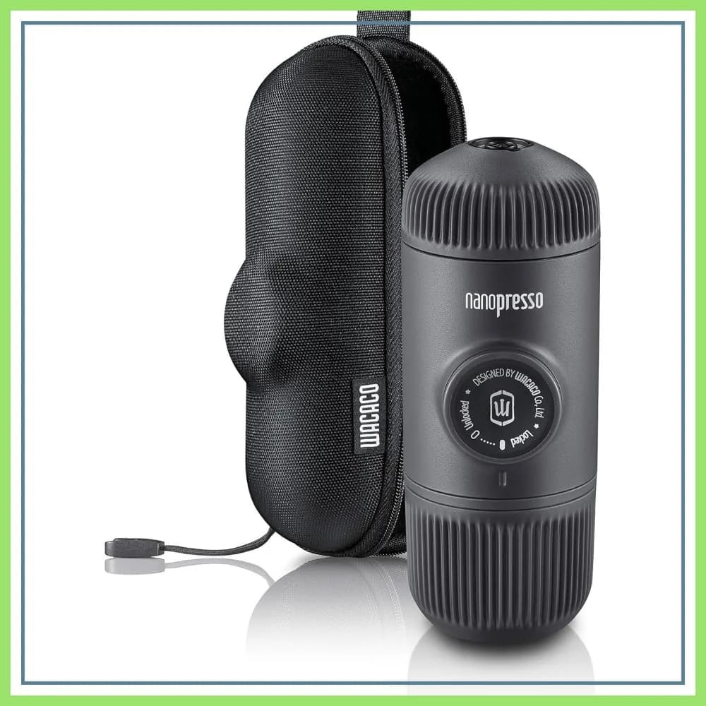Macchina per Espresso Portatile con Custodia Protettiva, Pressione 18 Bar, Macchina da Caffè Manuale da Viaggio, Extra Piccola