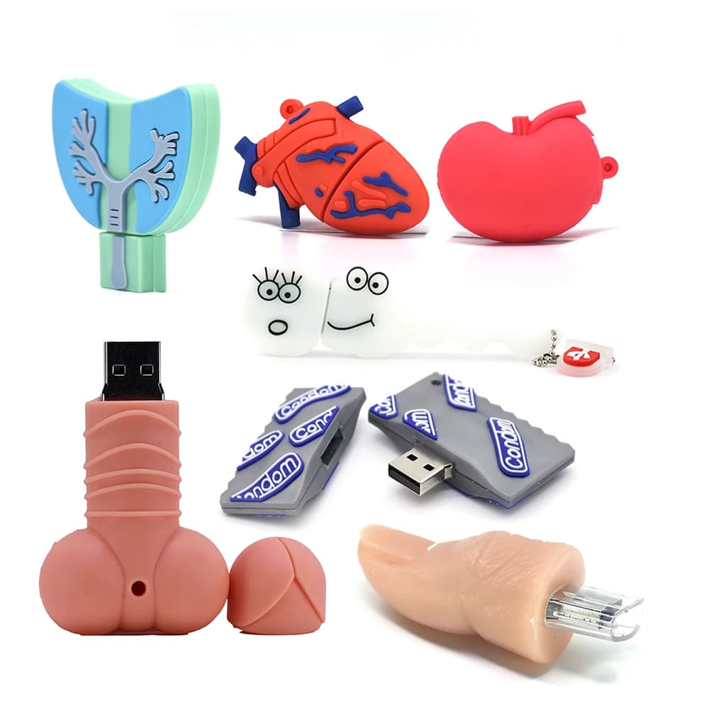 Cartoon organ usb flash drive 4GB 8GB pendrive 16GB U disk preservativo 32GB 64GB ad alta velocità 128GB finge rmemory USB stick