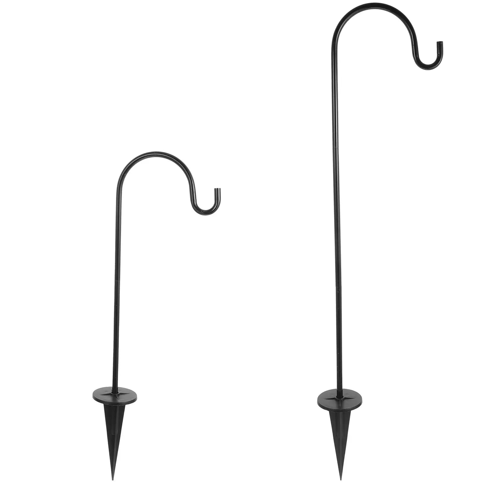 2 pcs Solar Powered Garden Hook Outdoor Metal Hanging Support For Planters Lanterns Wind Chimes String Lights Courtyard Decor