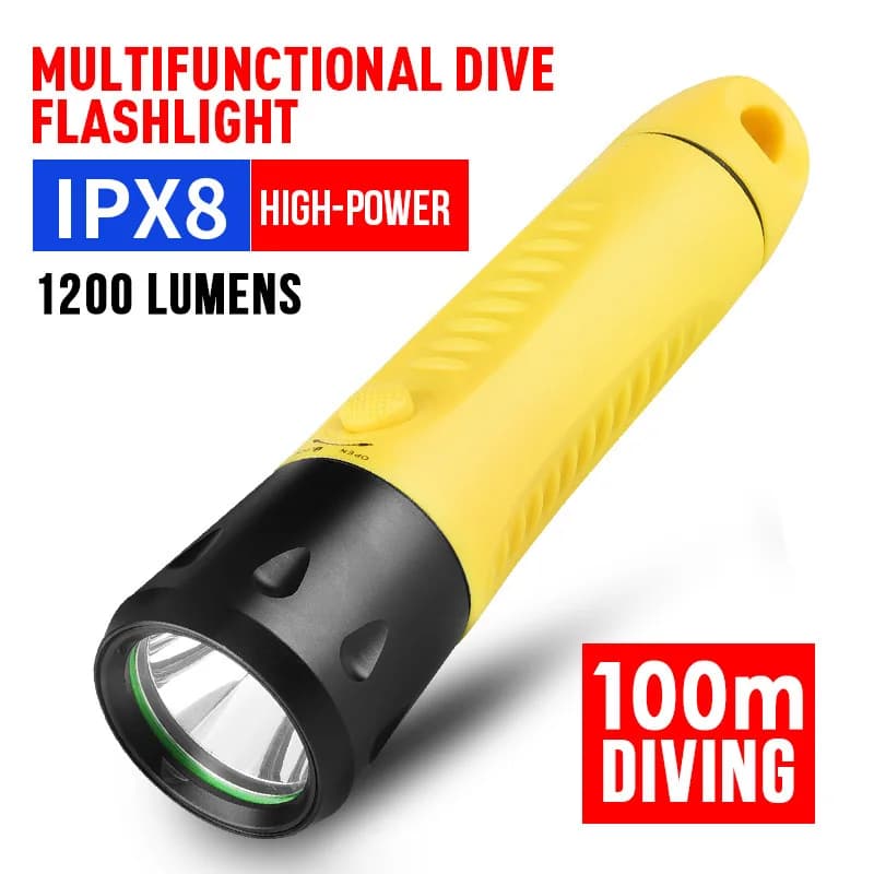Potente torcia subacquea Luce da pesca notturna impermeabile Torcia subacquea Scuba Dive Light Torcia da immersione notturna per immersioni in mare