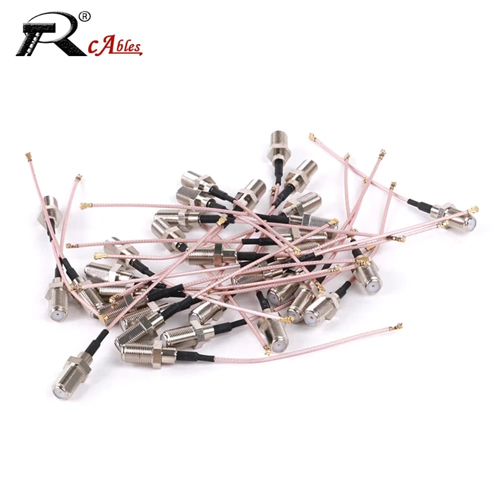 1PC F Maschio Paratia a uFL/u.FL/MHF-1 Femmina Martinetti Coassiale RG178 RF Pigtail Cavo WIFI 3G Antenna Cavo di Prolunga