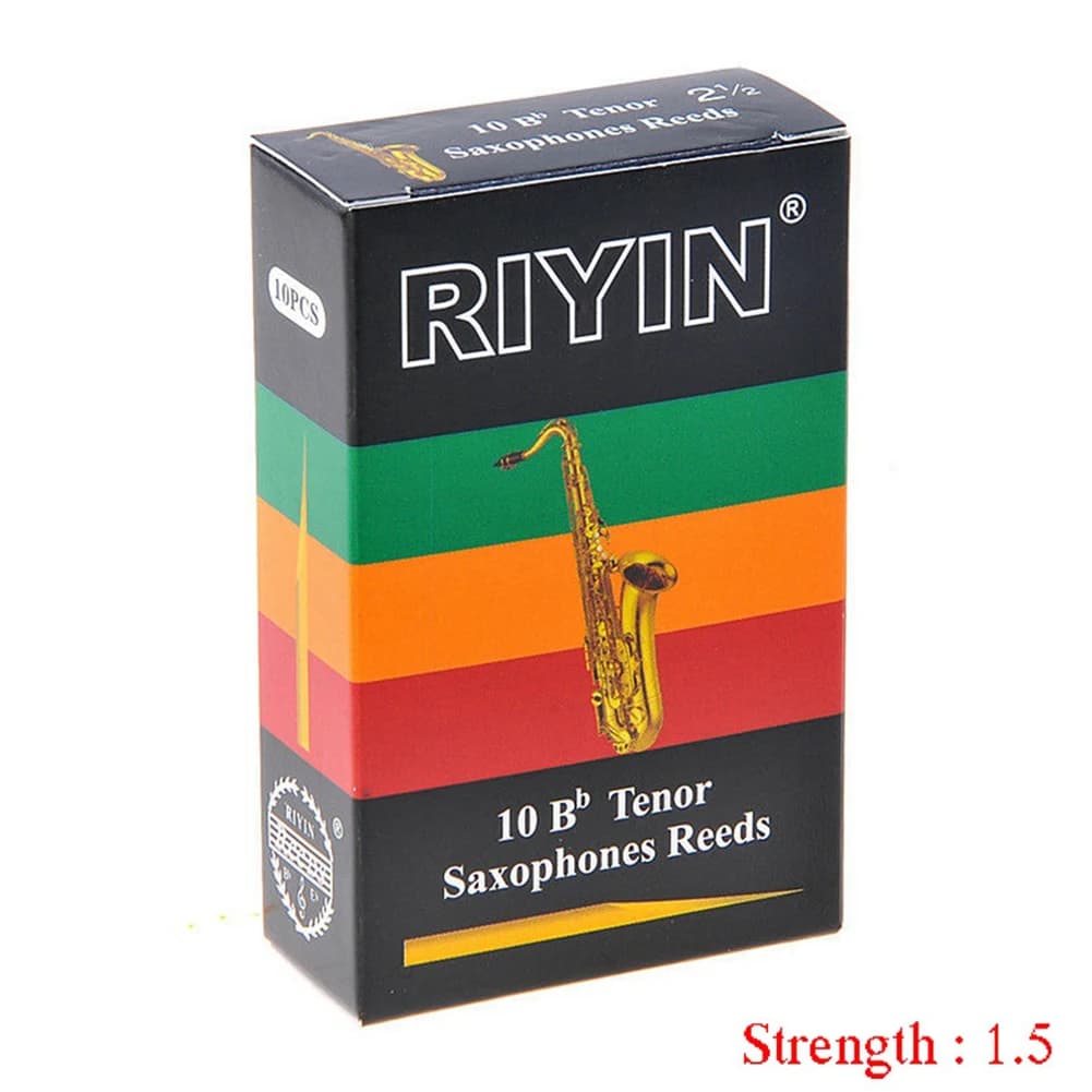 10pcs Bb Tenor Saxophone Reeds with Strength Levels 1 5 4 0 for Sax Parts Balanced Sound and Responsive Performance
