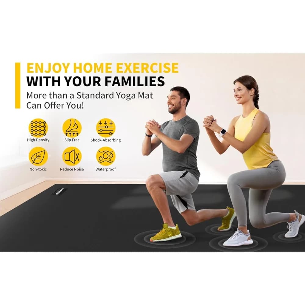 Tappetino da Palestra Extra Spesso 7mm per Allenamento Domestico, Antiscivolo, per Corda di Salto, Pesi, Cardio Fitness, Compatibile con le Scarpe