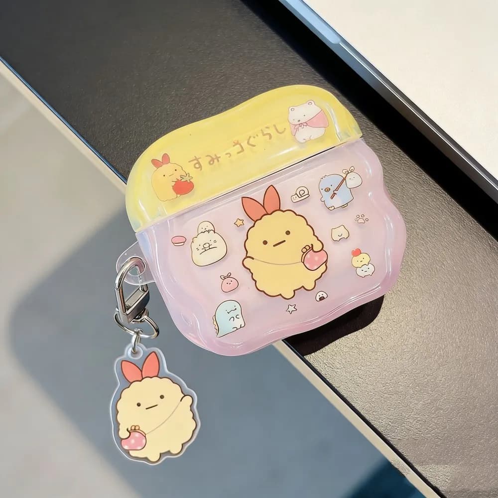 Cover per auricolari con motivo a pollo per AirPods Pro 3, Pro 2, 2a generazione, custodia in TPU silicone per AirPods 4, 3, con portachiavi