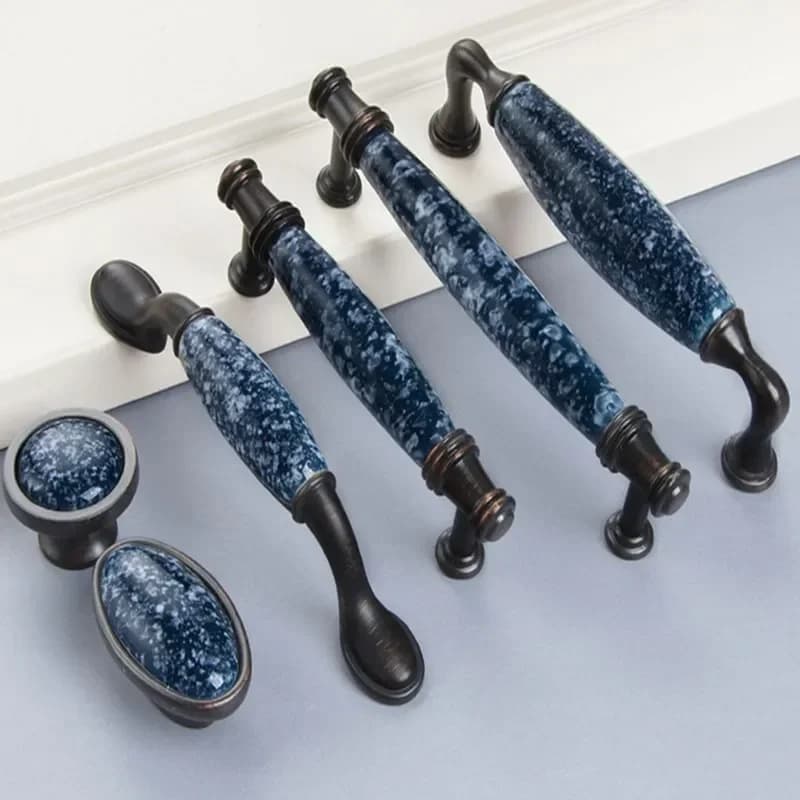 Maniglie per armadietto in ceramica maniglia per armadio americano maniglia per porta in stile europeo maniglia per mobili per cassetto dell'armadio da cucina
