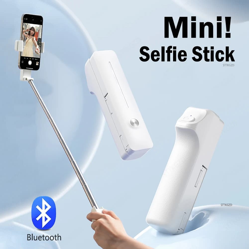 Supporto per telefono portatile i6 Mini Bluetooth Selfie Stick 360 ° Supporto pieghevole con rotazione per Vlog da viaggio/streaming live/registrazione video