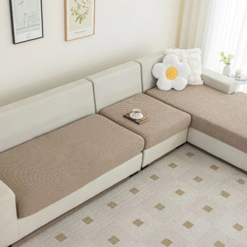 Copridivano elastico jacquard premium Copridivano regolabile antiscivolo Fodera protettiva per mobili di lusso Quattro stagioni universale