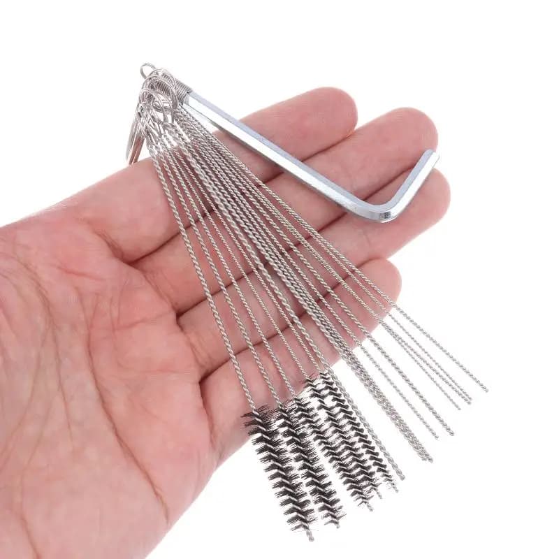1Set Carburetor Cleaning Tool Kit Jet Needles Brushes For Motorcycle Car ATV Chainsaw Repair Maintenance