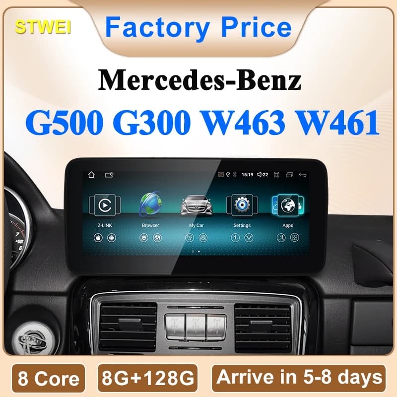 STWEI2024New Car Multimedia Wireless Android AUTO CarPlay 10.25 Schermo da 12.3 pollici per Mercedes Benz Classe G G500 G55 W461 W463 G63